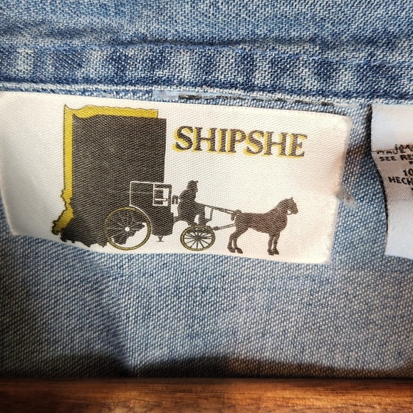 Shipshe Denim Button Down Shirt Lighthouse - Picture 8 of 12